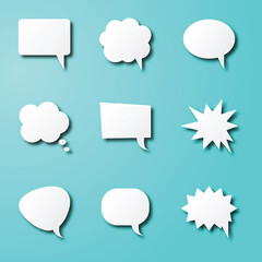 speech bubble paper art