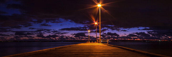long jetty wharf perth sunset australia