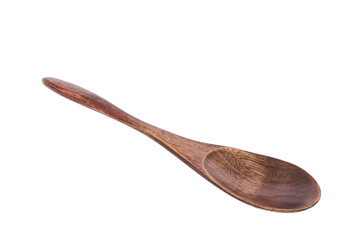 Wooden spoon on isolated background