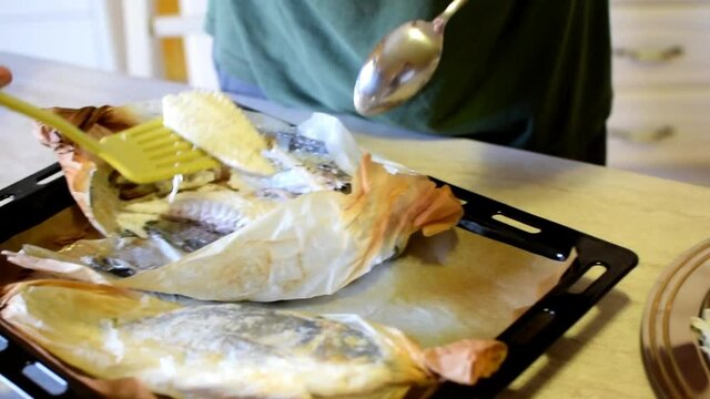 Fish preparation cooking