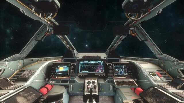 Spaceship Cockpit Interior - Space Travel