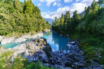 Fototapeta na wymiar Beautiful scenery of Hokitika Gorge Scenic Reserve , Hokitika , South Island of New Zealand