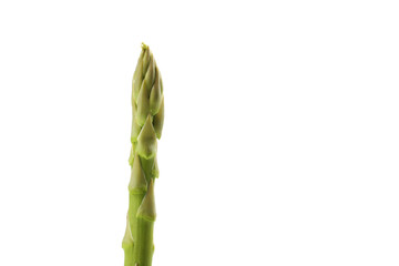Fresh green asparagus isolated on a white