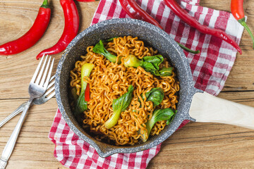 Korean instant noodles Spicy instant noodles