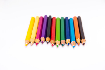 pencil color on white background