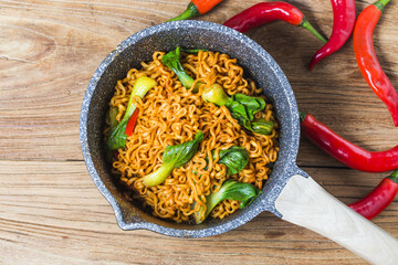 Korean instant noodles Spicy instant noodles