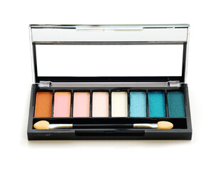 top view of palette make up isolate.