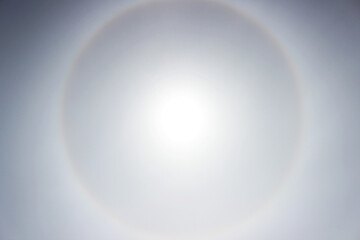 Halo a rainbow around the sun in the afternoon before the weather worsens.