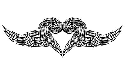 Obraz premium Heart of wings.