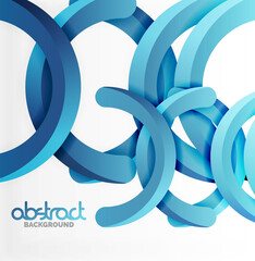 Modern 3d geometrical style background, arch circular lines