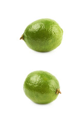Green lime fruit isolated