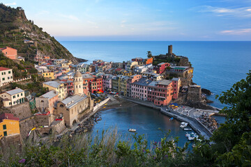 Naklejka premium Panoramic view of Vernazza - italy, Liguria