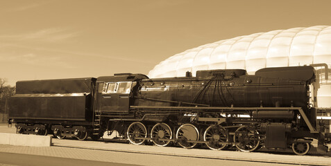 Polish steam locomotive with tender.