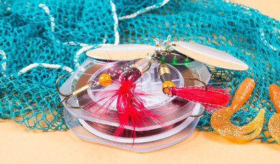Accessories for fishing. Fishing baits.