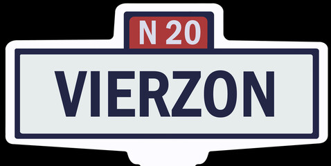 VIERZON - Ancien panneau entrée d'agglomération