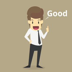 businessman with thumbs up