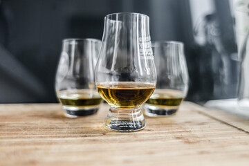 Whiskey glasses for tasting