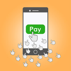 Mobile payments vector illustration 