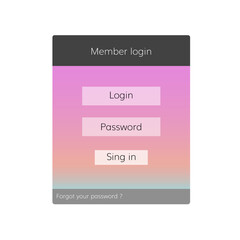 login modern interface
