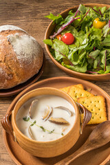 クラムチャウダー　ボストン風　 clam chowder
