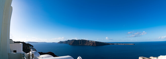 Panorama View of the caldera island of Santorini, Greece