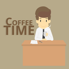 businessman coffee time