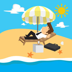 businessman relax in the vacation