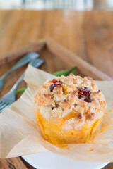 muffin cake on a white paper
