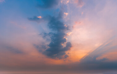 Naklejka na ściany i meble beautiful sky and clound sunset,sky background