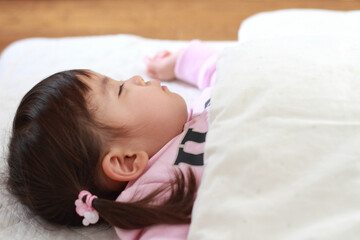 sleeping Japanese girl (2 years old)