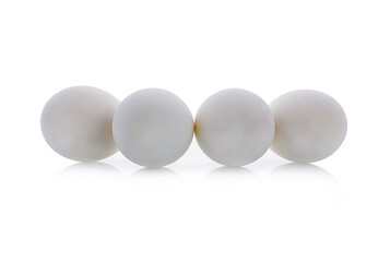 Salted duck eggs isolated on white background
