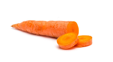 Carrots on a white background