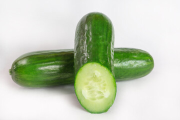 Cucumber close up isolated macro image