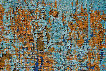 Old peeling paint. Old floorboards.