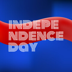 Retro typography card Independence Day