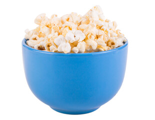 Popcorn on white background