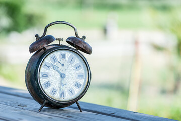 Naklejka premium Collection of old alarm clocks