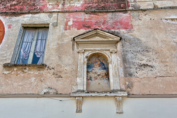 Frasso Telesino (Avellino, Italy) - A facade of an old palace