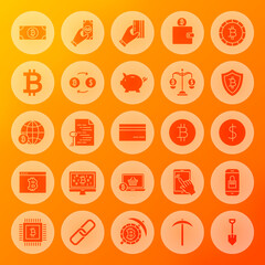 Bitcoin Solid Circle Icons