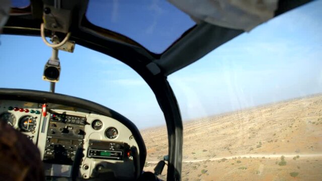 Flying in the desert of namibia