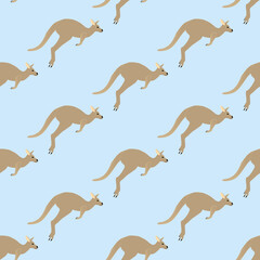 Kangaroo seamless pattern