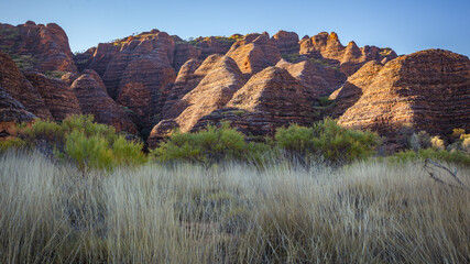 Late afternoon view of the southern face of the Bungle Bungle Massif, Purnululu National Park, Kimberley