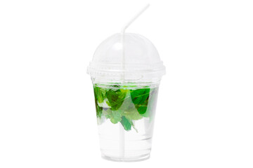 Mojito in a plastic cup
