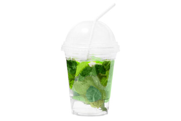 Mojito in a plastic cup