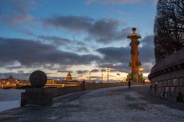Panoramic view of the historical center of Saint Petersburg