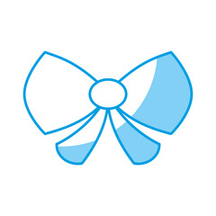 decorative bow icon over white background. vector illustraiton