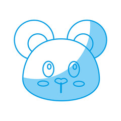 cute mouse icon over white background. vector illustration