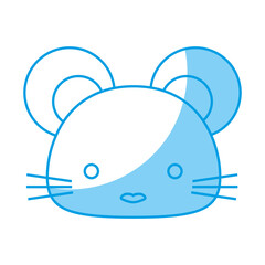 cute mouse icon over white background. vector illustration