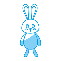 easter bunny icon over white background. vector illustration