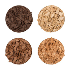 Crushed eye shadows